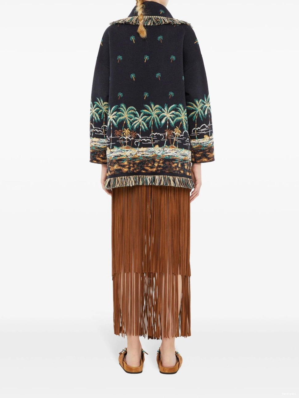 Affordable Women Tale Alanui cardigan A The virgin-wool Hawaiian Of 0413